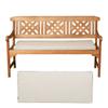 3-seater Outdoor Garden Swing Seat Cushion Sponge Waterproof Bench Seat Cushion Garden Decoration Chair Cushion