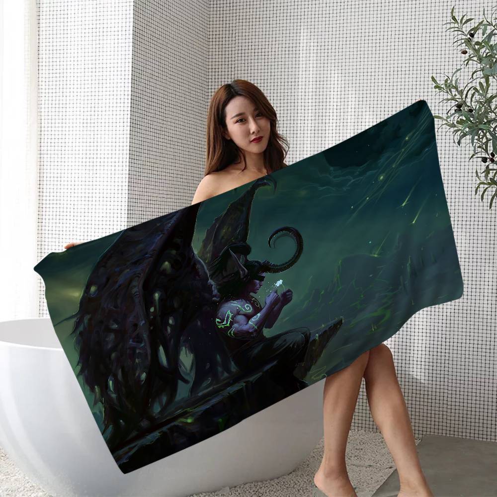 

Explore The Unknown W-World Of W-Warcraft Microfiber Beach Absorbent Quick Dry Yoga Swimming Resort Mountain Climbing Towel W30*H60(CM)