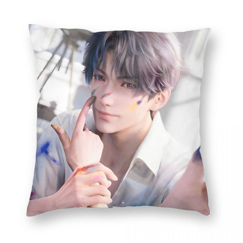 Love And Deepspace Rafayel Pillowcase Printed Fabric Cushion Cover Gift Pillow Case Cover Home Zipper 40*40cm