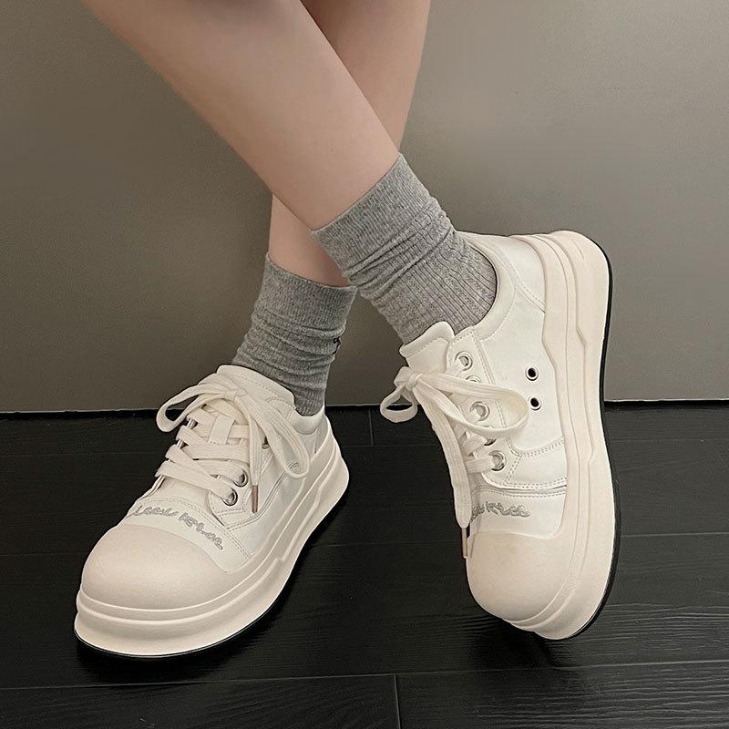 Ugly Cute Big Head Platform Bread Shoes Versatile Casual Sports Board Shoes Women's Spring New Models