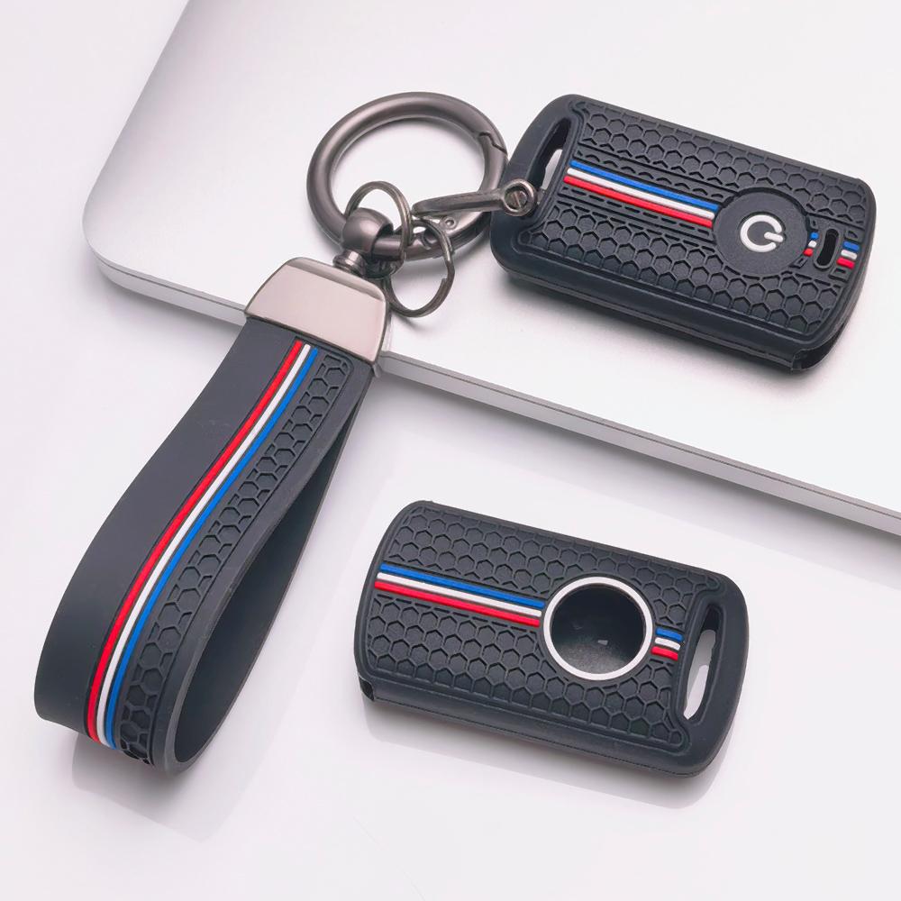 Key Fob Cover for YAMAHA Nmax XMax 125 Aerox 150 with Keychain Anti-Scratch Surface Shockproof Structure Soft Grip Texture Easy Install Design
