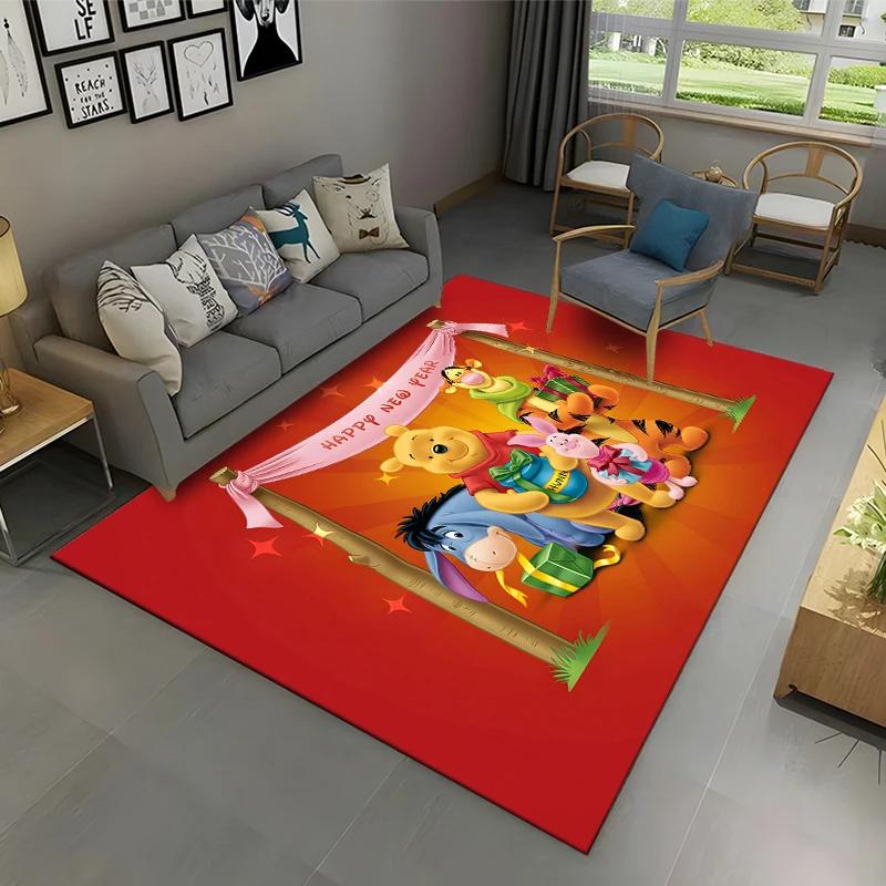 3D Various Styles and Sizes Winnie The Pooh Cartoon Carpet Home Living Room Bedroom Mats Sofa Doormat Decor Rugs, Fast Shipping