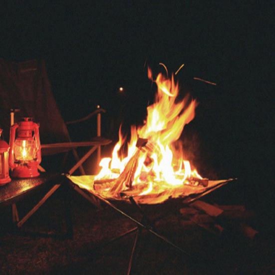 Portable Folding Firepit with Stainless Steel Grill Mesh Easy Setup Collapsible Camping Picnic BBQ Grill Wood Burning Charcoal with Carrying Bag