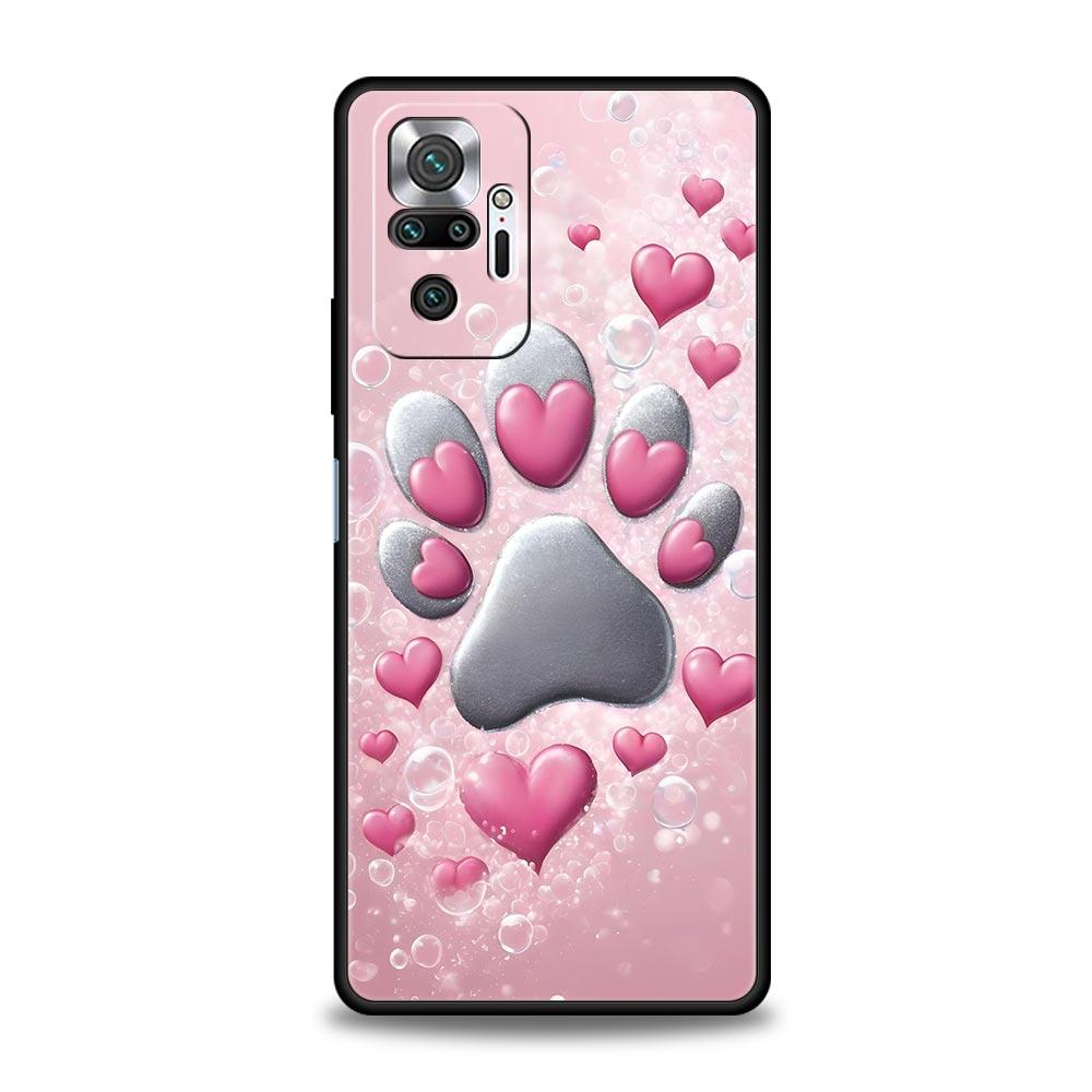 Og Paw Print Aesthetics Phone Case Cover for Redmi 14C 10C Note 15 14 13 12 10 11 K40 Pro Plus Soft TPU Shockproof Shell Fundas