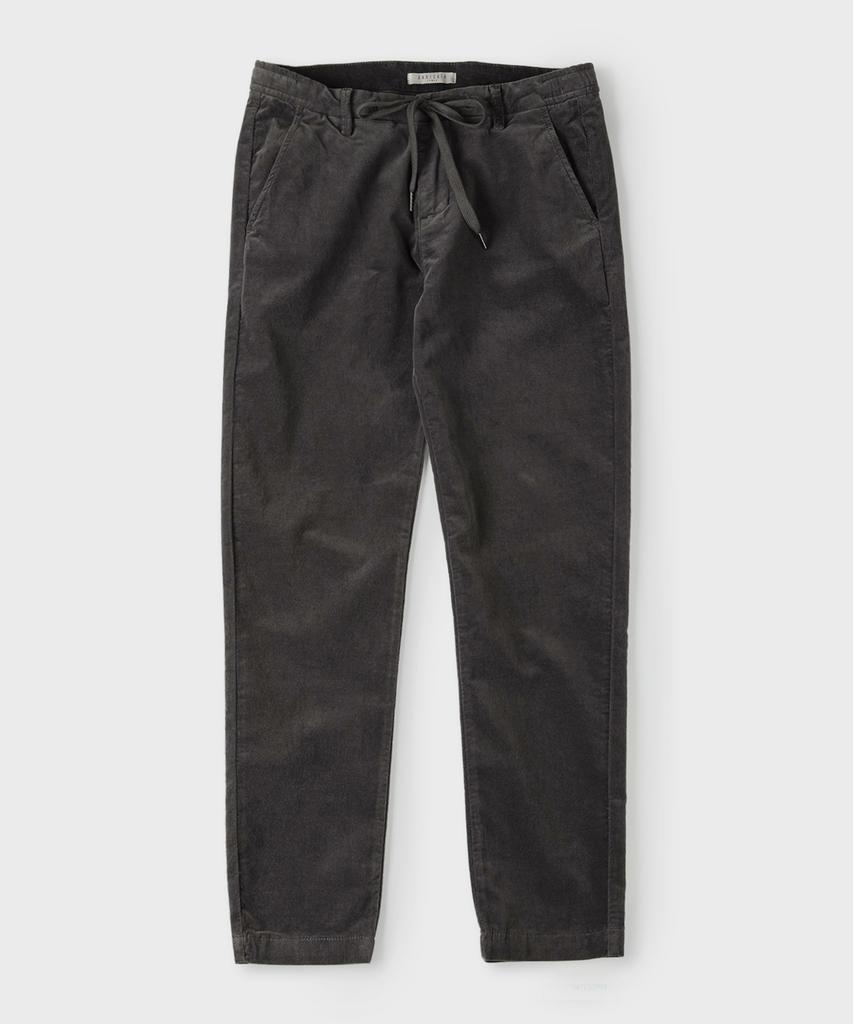 PANICALE Charcoal Regular Slim Fit Velvet Pants