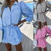 Summer Women Striped Sets Dress Casual Shirts Short Skirt Sets 2 Pieces Fashion Holiday Female Outfits