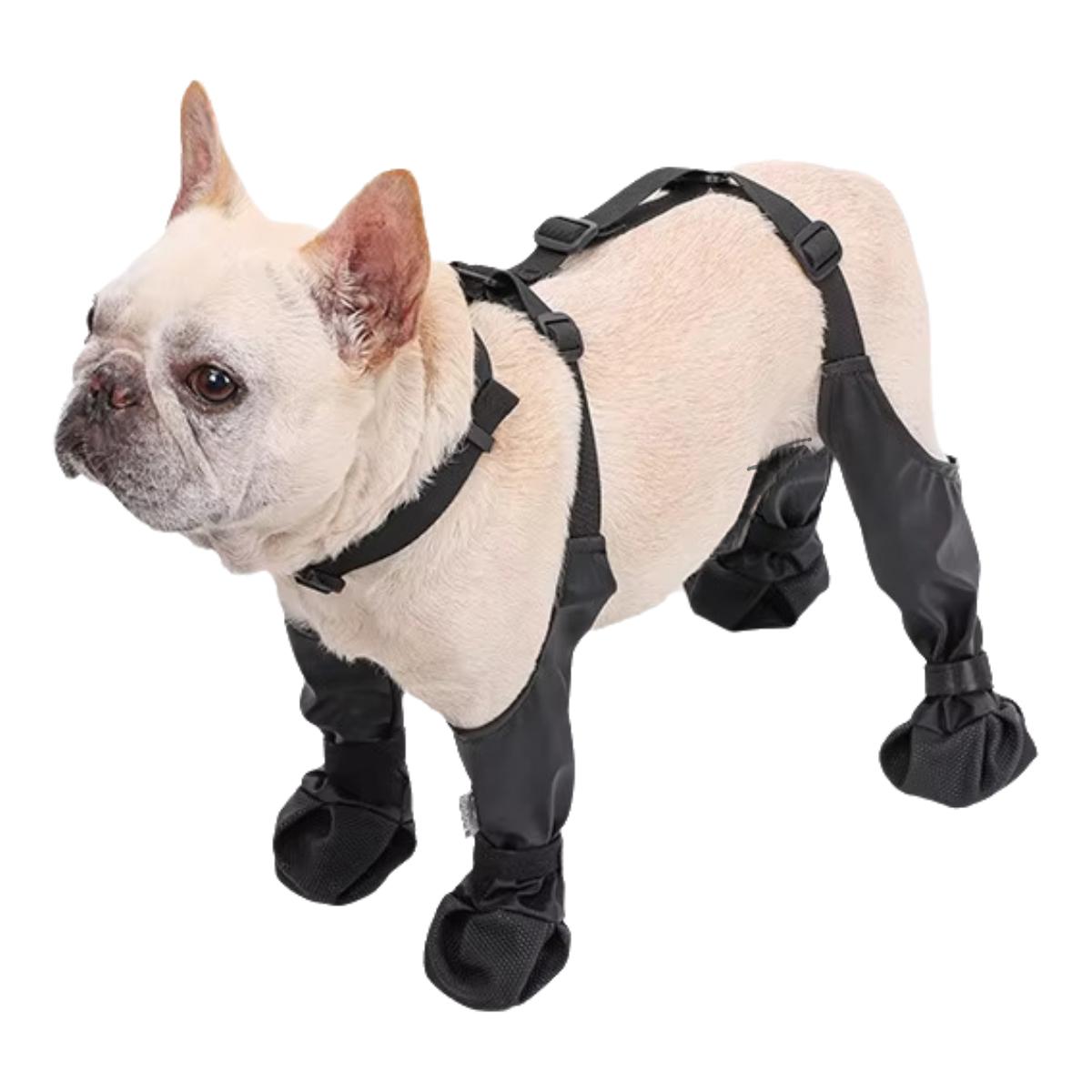 

Собачья обувь Водонепроницаемые Мягкие Ботинки на Подтяжках для Собак Регулируемые Зимние Снежные Ботинки для Собак Обувь для Французского Бульдога Товары для Собак M чёрный