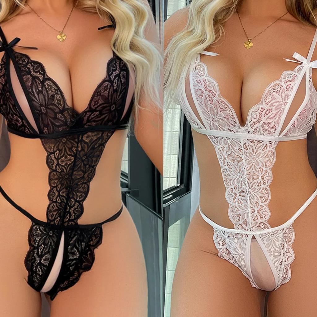 New Sexy Lingerie Open Bra Crotch Less Underwear for Sex Lace Sleepwear Lingerie Babydoll Bodysuit Lenceria Erotic Sexi Costumes