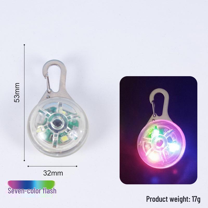 Glow-in-the-Dark Dog Pendant: Anti-Lost Battery-Powered Lightweight Pet Collar Light for Evening Walks