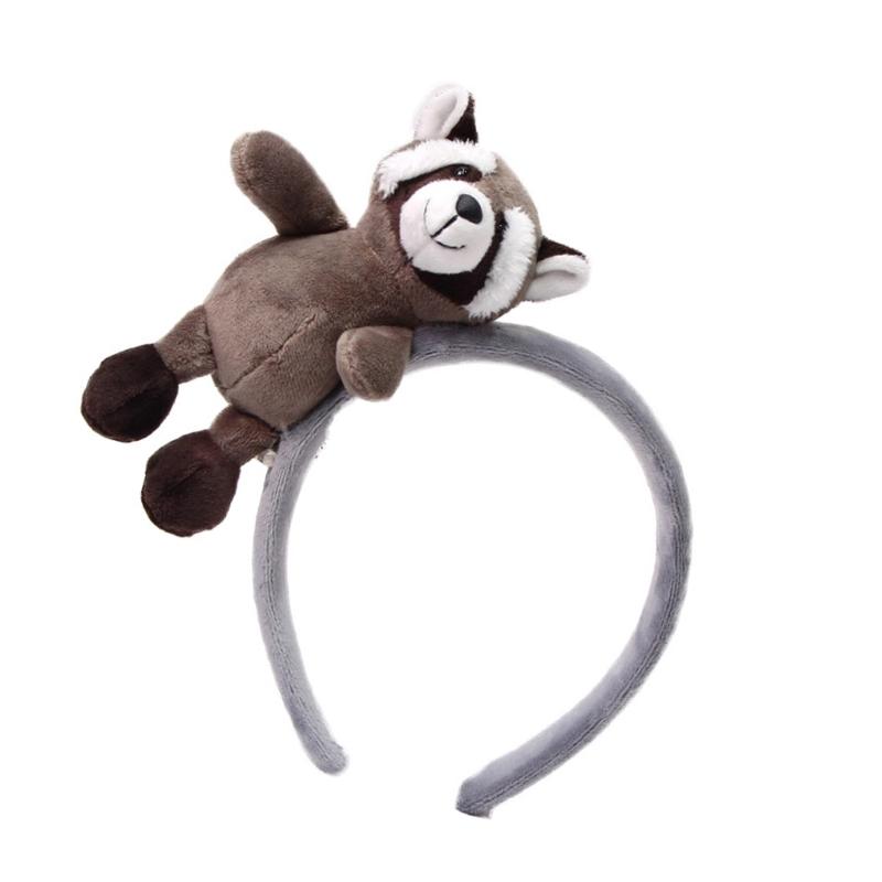 Children's Cartoon Raccoon Hair Hoop Comfortable Stretchy Hairband Stylish Headdress Daily Wear Play Costume
