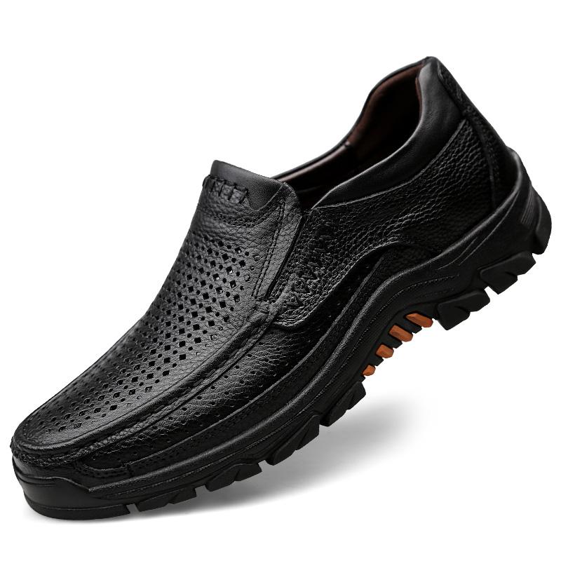 Italy Handmade Genuine Leather Shoes 47 Men Loafers Soft Leather Men Thick Sole Casual Shoe Male Footwear Black Brown Slip-on