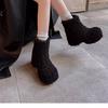 Women's thick-soled plush upper winter lightweight warm anti cold padded snow boots non-slip wear casual sneakers cotton boots