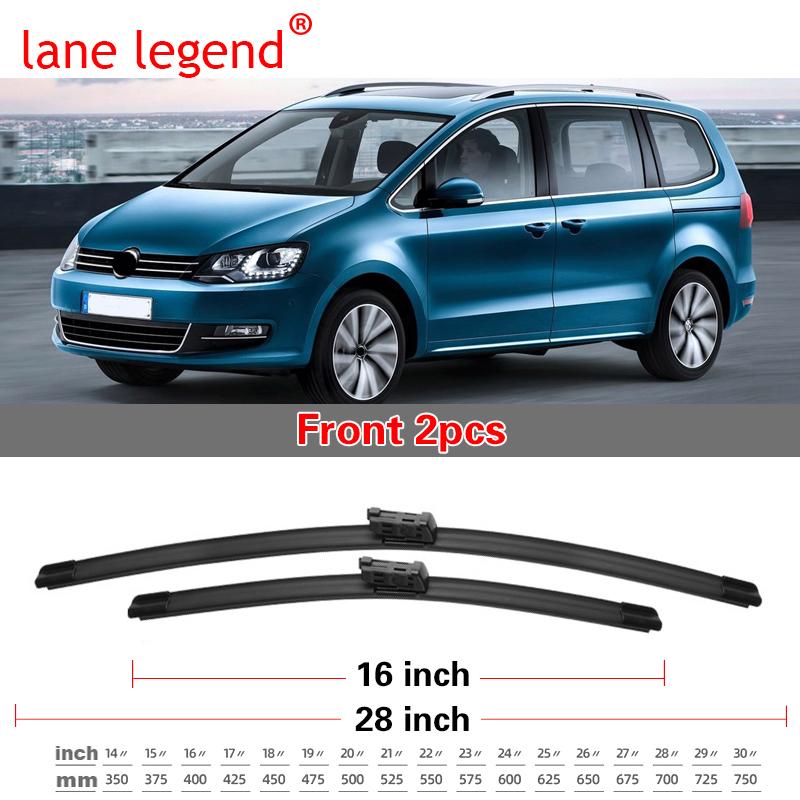 For VW Sharan MK3 2011-2019 28 +16 +14 Front Rear Wiper Blades Windshield Windscreen Window Cutter Accessories 2018 2019 Front 2pcs