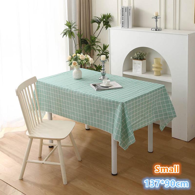 Table Cloth For Home Waterproof Plaid Stripe Dining Tablecloth Kitchen Decorative Rectangular Coffee Cuisine Party Table Cover