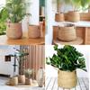 Woven Grass Planter Pot With Breathable Design For Living Room Decor Large Size