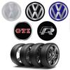 4PCS 56/60/65mm Car Tyre Wheel Center Hub Cap Sticker for Volkswagen VW R Line R32 Touareg Passat Polo 4 Motion MTM Blue Motion