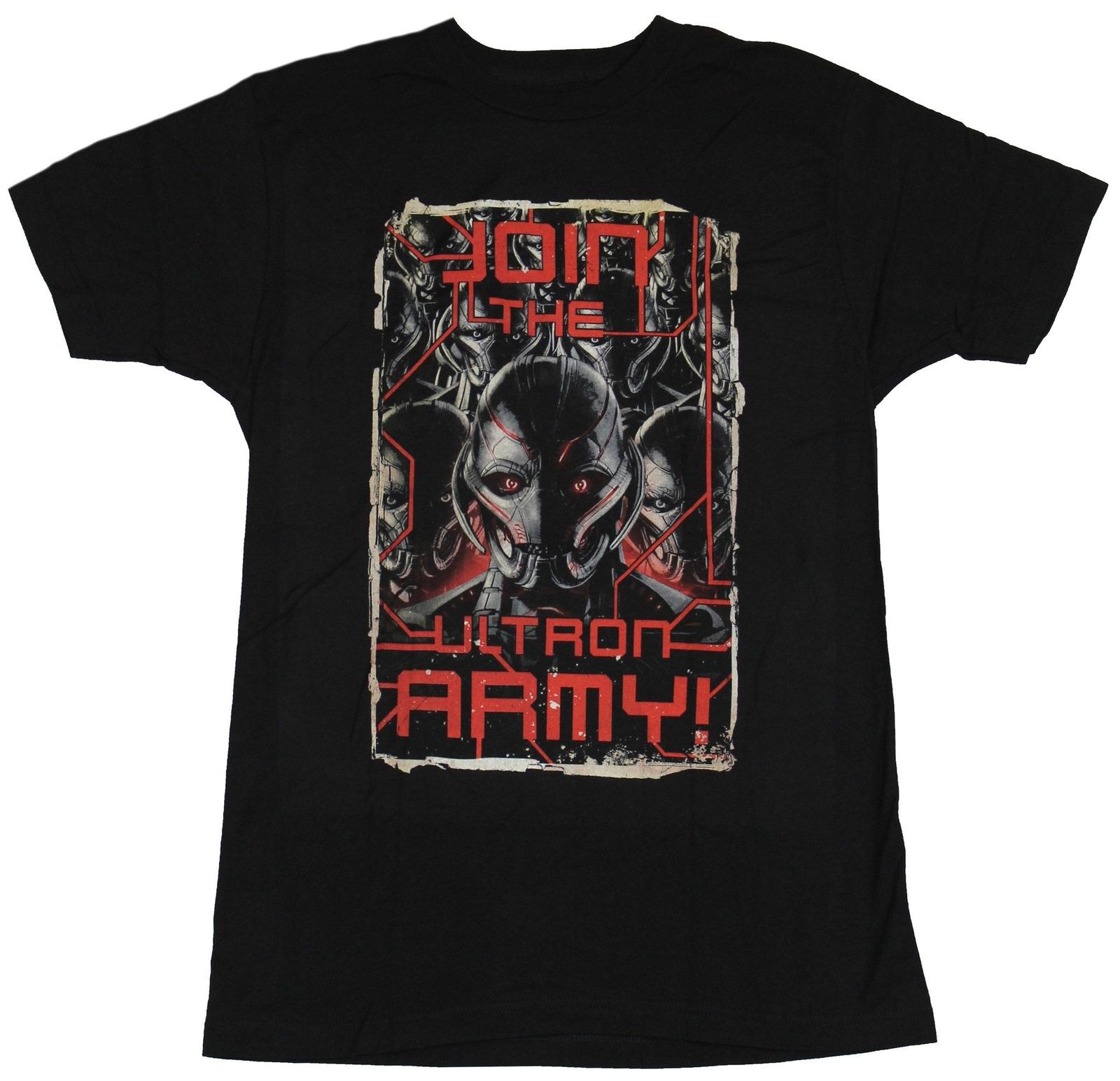 Avengers Marvel Adult New T-shirt Join the Ultron Army Ultron Face Pic XL