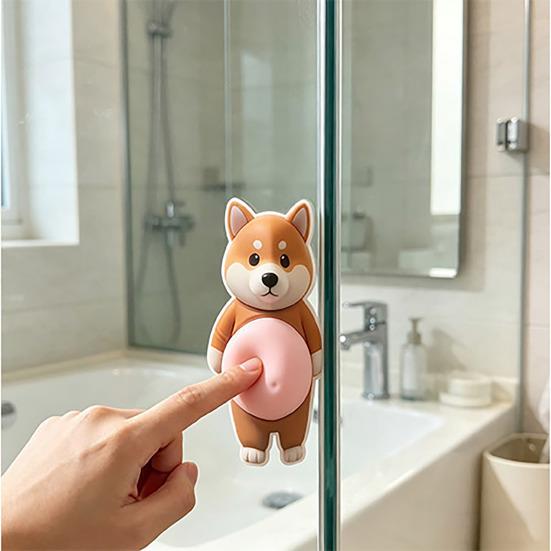 1 Pair 3D Belly Dog Anti-collision Sticker Anxiety Stress Relief Elastic Tummy Cartoon Puppy Decal Fat Belly Animal Buffer Sticker