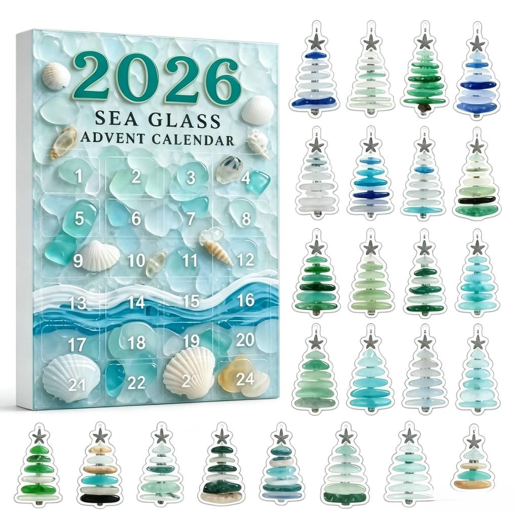 2026 Christmas Advent Calendar with 2D Acrylic Ornaments, Holiday Countdown Gift for Kids, Teens and Adults