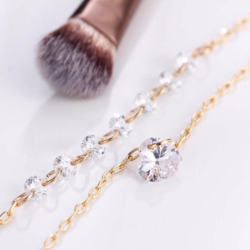 Fashion double layer heart-shaped crystal bracelet female engagement wedding bracelet