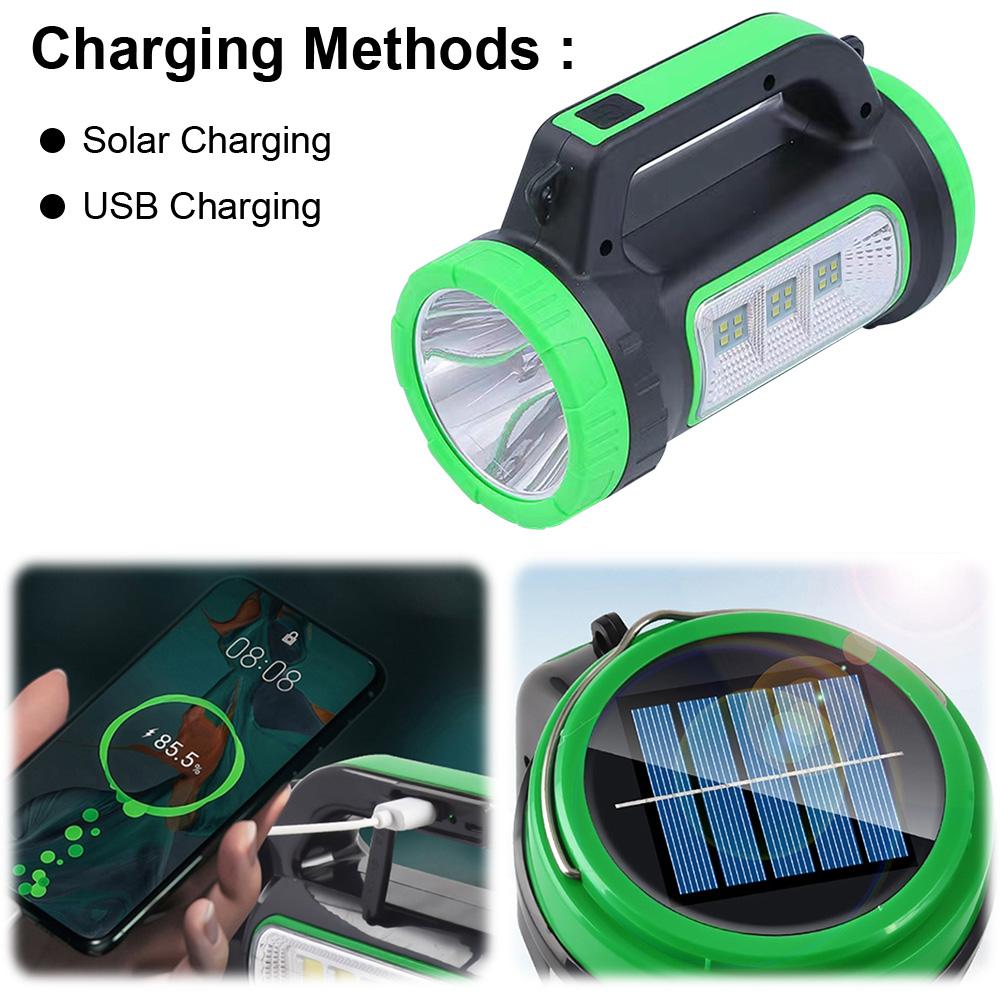 Portable Emergency Light USB Rechargeable Super Bright Outdoor Solar Torch Light Outdoor Camping Lantern for Emergency Repair