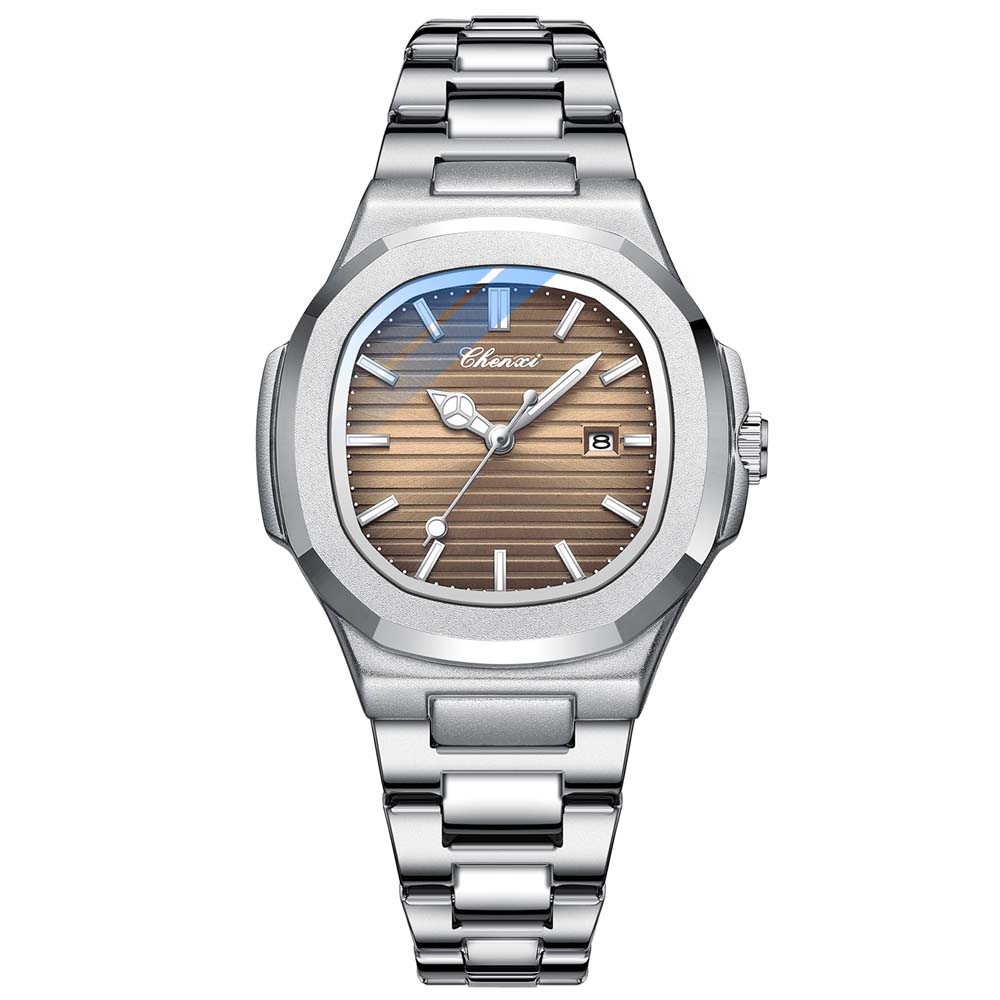 CHENXI Paar Uhr Luxus Business Herren Quarz Datum Armbanduhren Wasserdicht Leuchtende Quarz Uhr für Herren & Damen