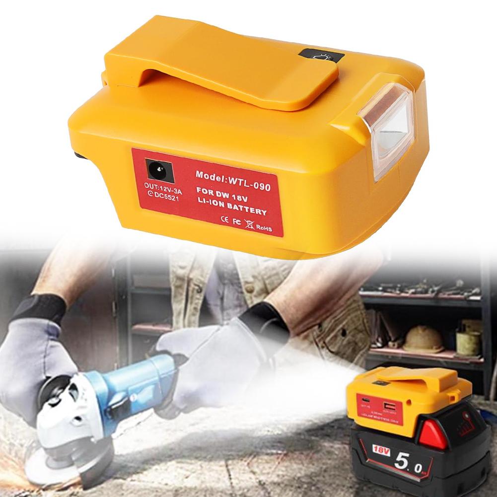 For DEWALT Tools Power Bank Power Adapter Outdoor Lighting Show As The Picture Compatibility Assurance Energy Efficiency