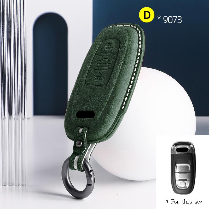 

Чехол для ключа автомобиля Брелок для A6 A4 A5 A7 A8 C8 Q8 8S 8W Q7 B9 4M S5 S4 S7 D5 TT TTS TFSI E-Tron Замшевый Чехол-оболочка для пульта ключа автомобиля