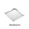 Golden Square Stainless Steel Food Service Tray plate set Nonstick Bakeware Fruit Cookie Bread Plate Kitchen Storage Container
