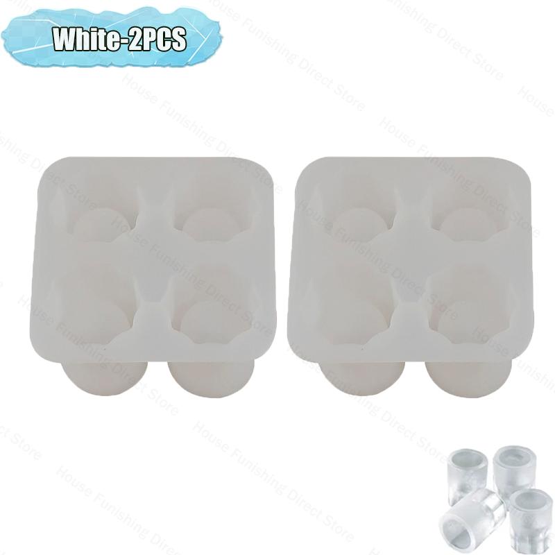 4 Cup Shape Silicone Ice Cube Mold Tray Summer Bar Party DIY Cold Drink Ice Compartment Mold Ice Cup Ice Cube Tray Kitchen Tool