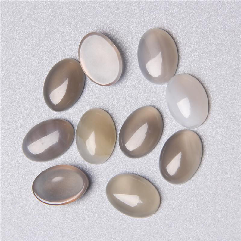 5pc Natural Stone Cabochon Oval Charm Egg Shape Flatback Stone Loose Cabochon for DIY Jewerly Ring Necklace Bracelet Accessories