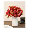 Artificial Camellia Flocked Camellia Silk Camellia Flowers Adjustable Wire Stems