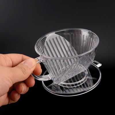 Clear Coffee Filter Cup Stożek kroplówki Dripper Maker Brewer Holder Plastik wielokrotnego użytku