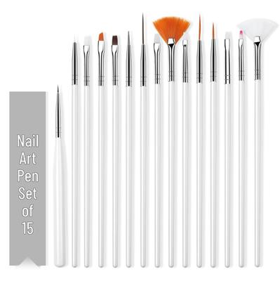 Nail-Art-Pinsel-Set: 15-teilige Mal-, Schnitz- und Phototherapie-Stifte