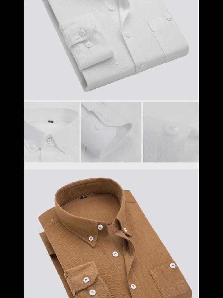 Pánská ležérní košile s dlouhým rukávem v korejském stylu - Podzim & Zima, Velká velikost