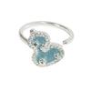 Small Fresh And Cool Flower Celebrity Sweet Light Luxury Open Ring Female Gourd Index Finger Ring Enamel Ring