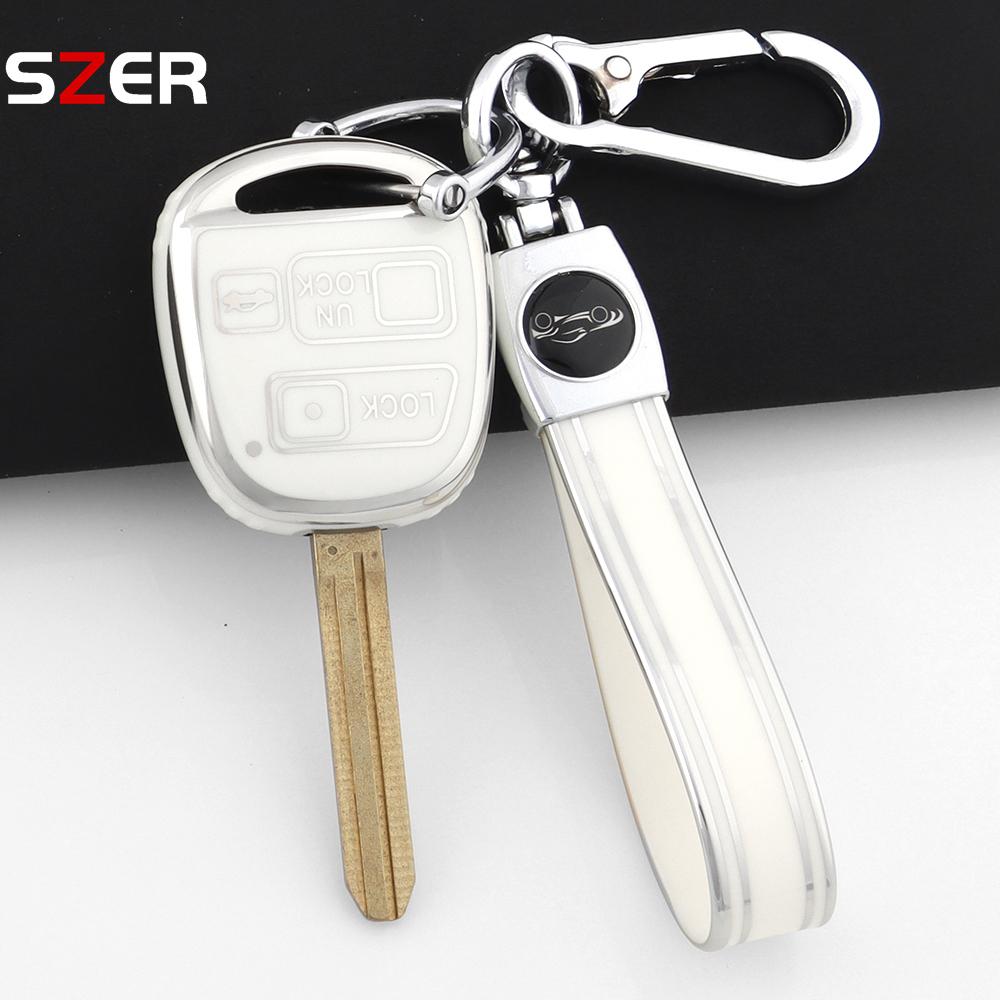 New For Toyota Fj Cruiser Land Yaris Echo For Lexus Es Gs Ls Is Rx Sc Lx Rx400H Keychain Tpu Car Key Case Protect Cover