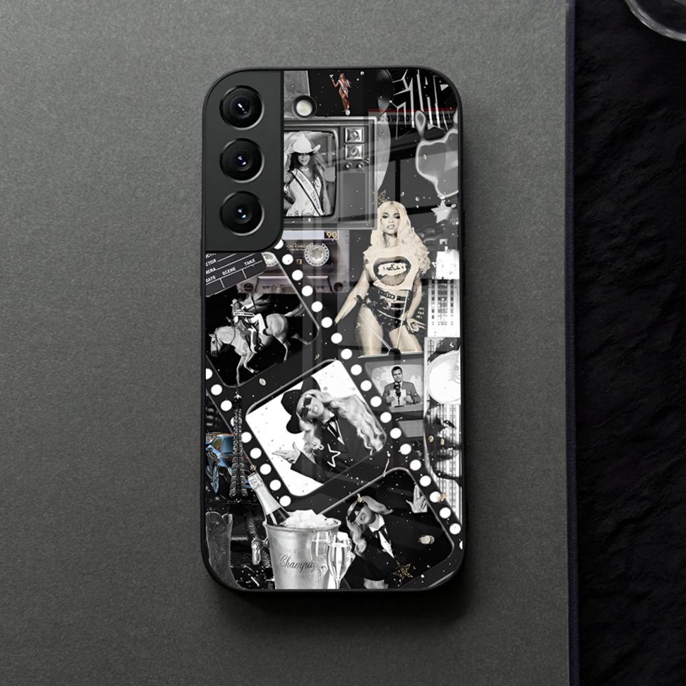 Album Bey Beyonce Phone Case Glass For Samsung Galaxy S21 S26 S25 S22 S20 S24 S23 Ultra Fe Plus A16 A34 A54 A24 Coque