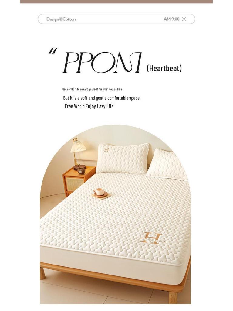 All-Season Quilted Mattress Protector: Thickened Bedspread & Fitted Sheet