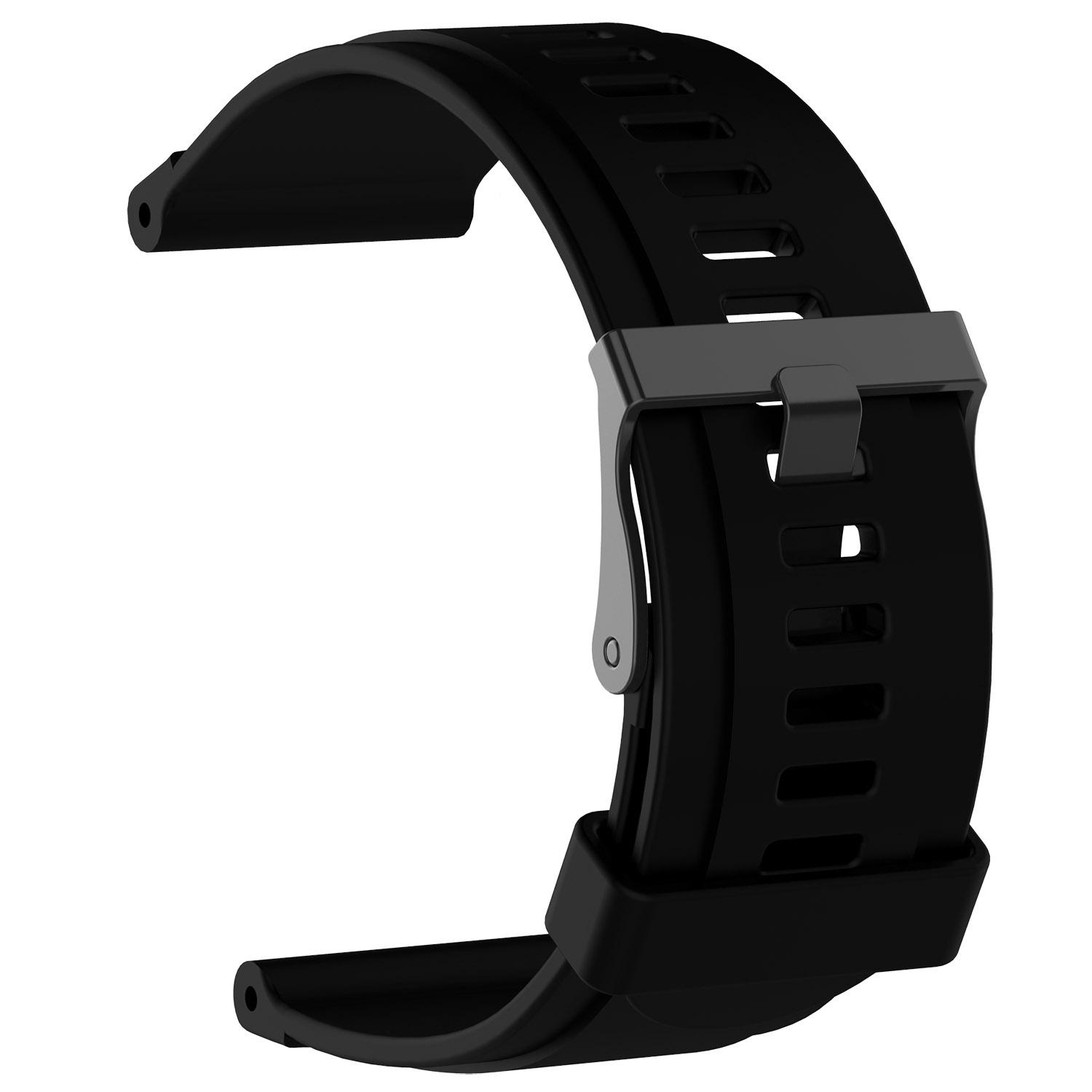

Silicone Watch Strap for Suunto Traverse with Spring Bars and Tool Black