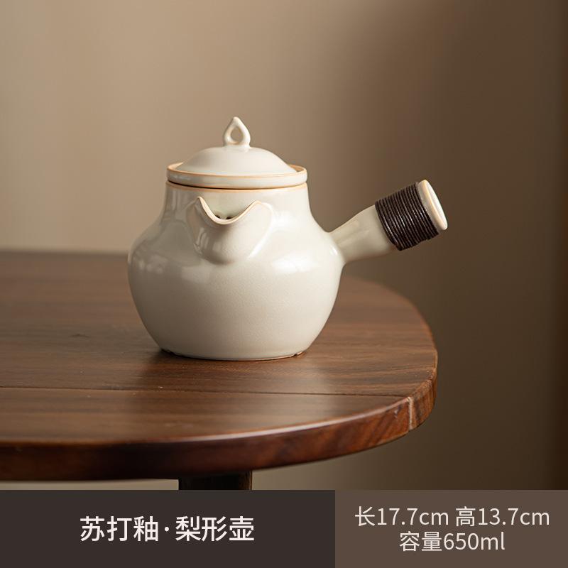 

Горшок с боковой ручкой из содовой глазури для электрической керамической плиты, вместительный чайник для кипящей воды, подъемная ручка, чайные наборы для кунг-фу