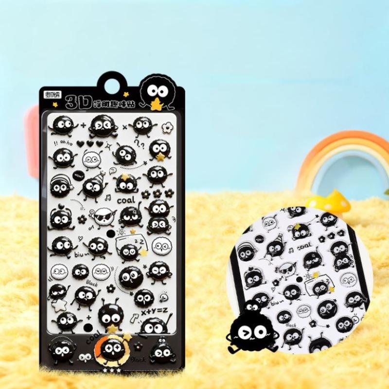 

3D Relief Jelly Stickers Cartoon Animal Sticker Cat And Dogs Aesthetic Stickers Diy Phone Case Diary Stationery Sticker B