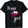 Texas Flagge Mädchen Herz T-Shirt für Männer Frauen Baumwolle Kurz S...