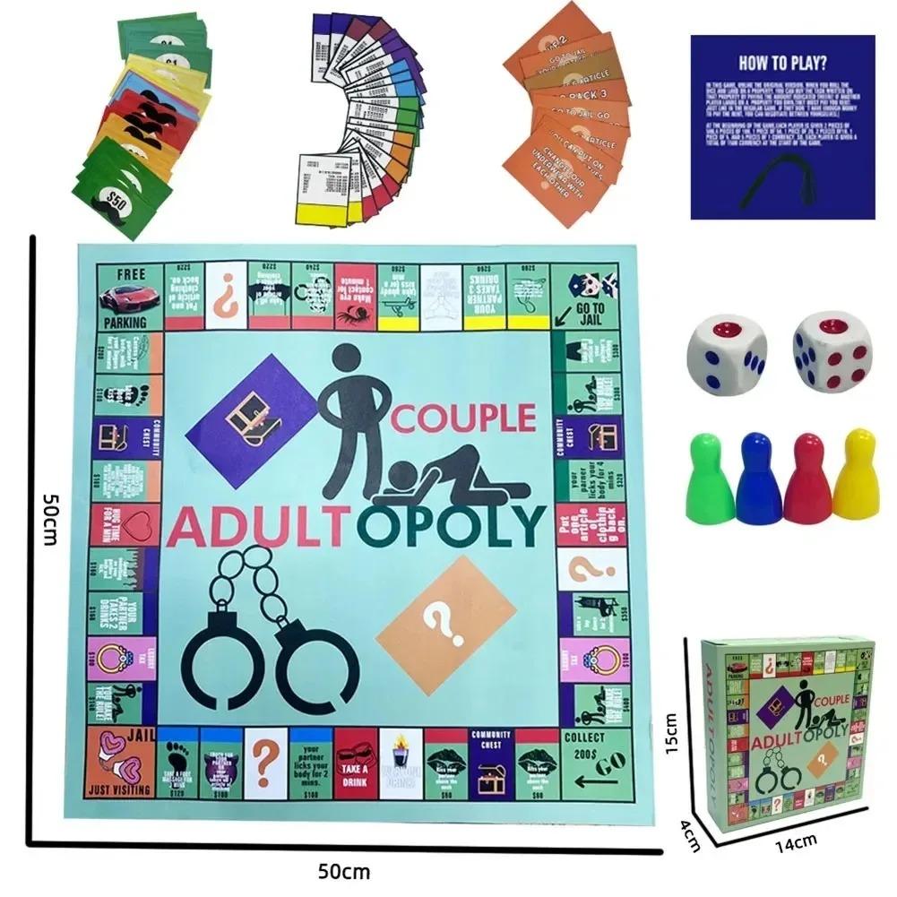 Adultopoly Board Game Couple Date Night Fun Interactive Valentines Gifts for Husband Wife Relationship Card Game Toy