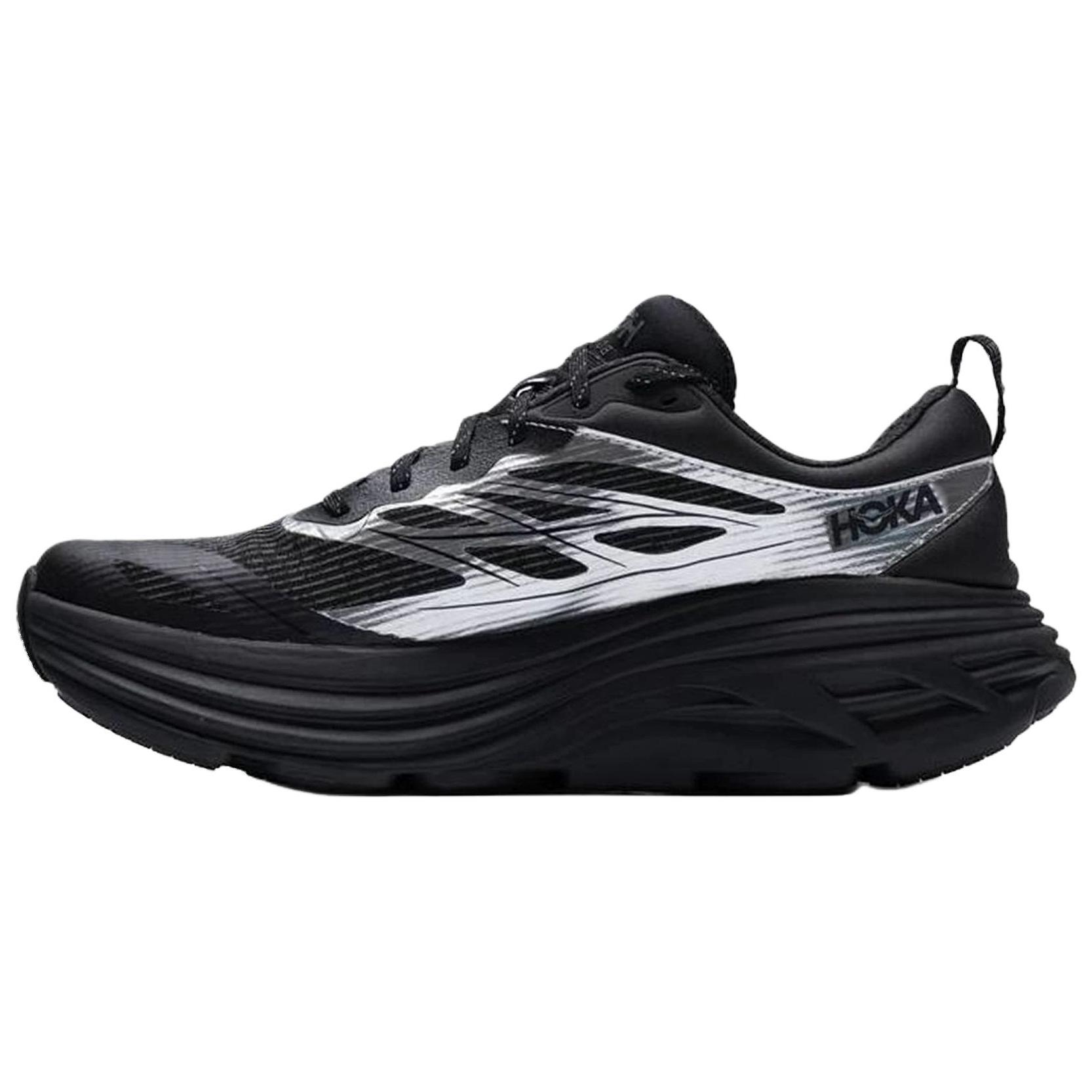 

HOKA ONE ONE Bondi 8 Cushioning Slip Resistant Abrasion Resistant Breathable Lightweight Running Shoes Unisex Black 1178715-SIBL 42⅔