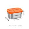 6pcs Stainless Steel Student Food Box 8 Oz Leak Proof Food Storage Containers With Silicone Lids School Lunch Supplies Storage