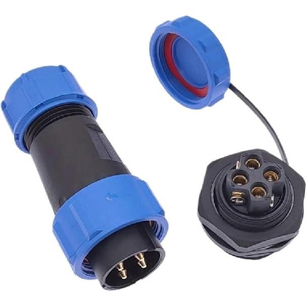 Welding SP21 Waterproof Connectors IP68 Aviation Plug Male Female 2pin 3pin 4pin Screw Connection (SL21-4D)
