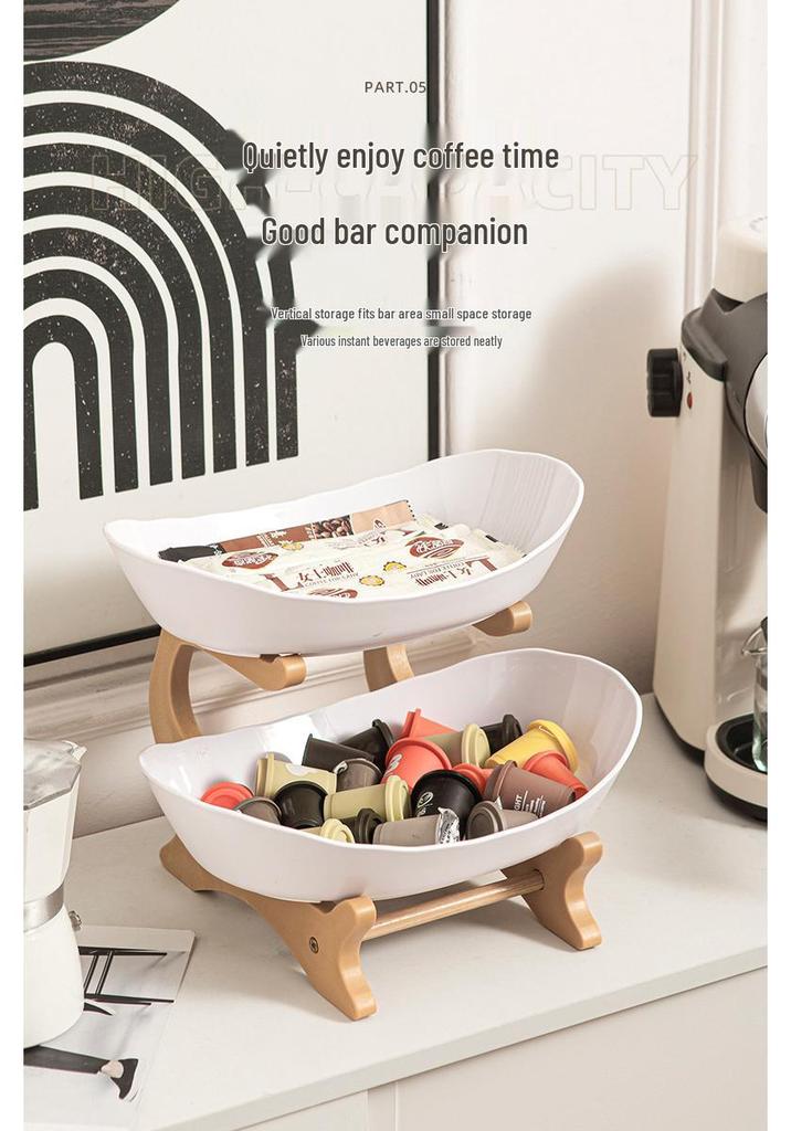 Luxury Multi-Tier Fruit & Snack Bowl for Living Room - Holds Nuts, Candies, Desserts, Dried Fruits & More