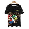 Super Mario Mario Luigi Mario Game Peripheral Summer Quick Dry 3D Short Sleeve T-shirt Men's and Women's Half Sleeve