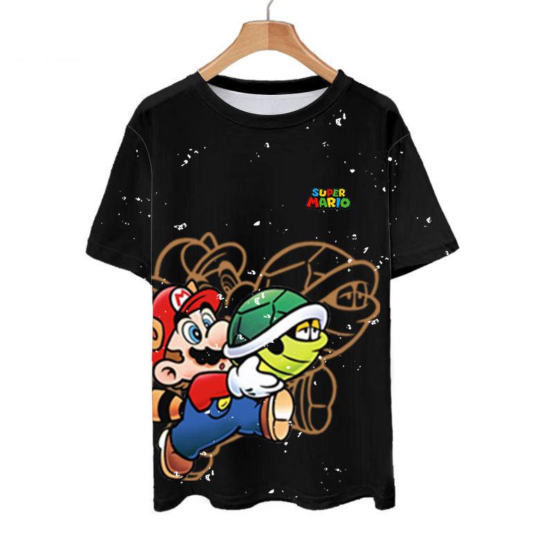 Super Mario Mario Luigi Mario Game Peripheral Summer Quick Dry 3D Short Sleeve T-shirt Men's and Women's Half Sleeve